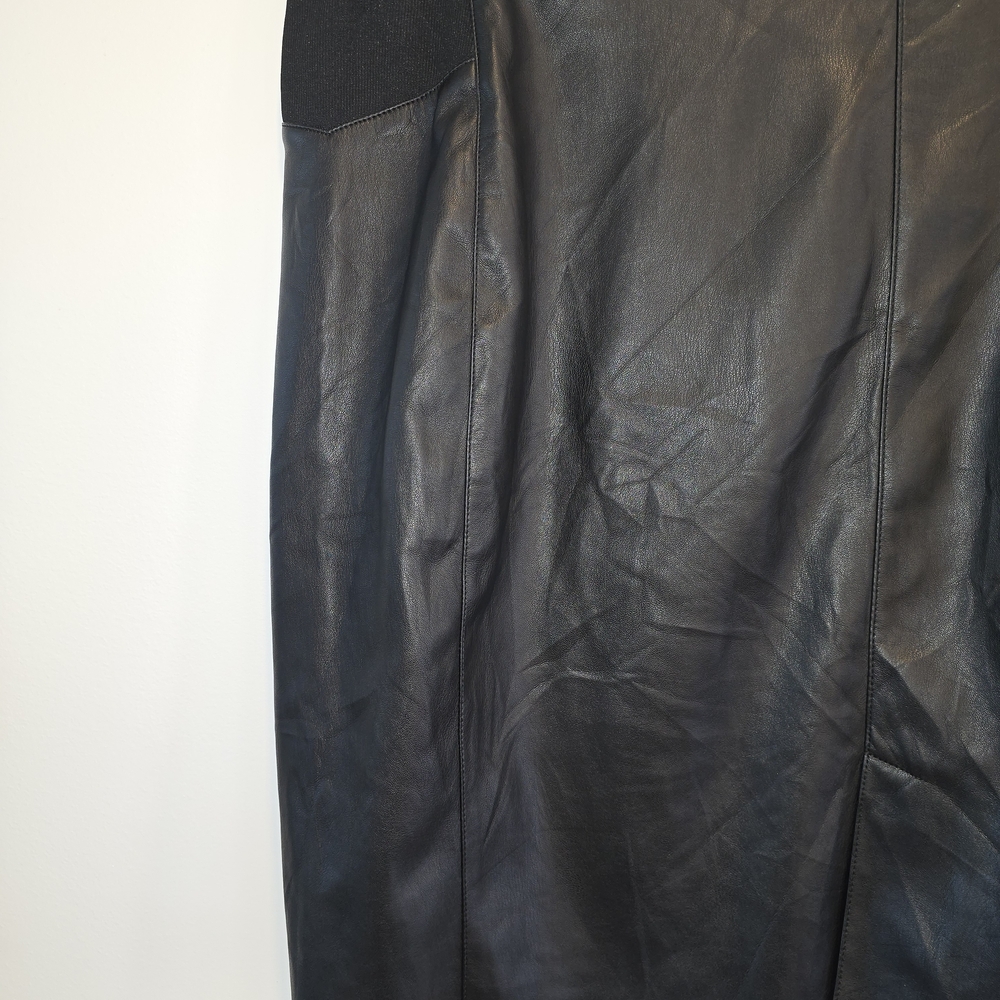 Vero Moda Black Leather Pencil Skirt Size 20w Nwt - Picture 5 of 9